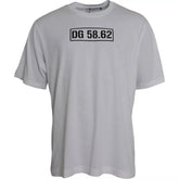 Dolce & Gabbana White Logo Round Neck Short Sleeves T-shirt - IT52 | XL - T-Shirts