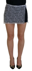 Dolce & Gabbana White Logo See Through A-line Mini Skirt - IT40|S - Skirts