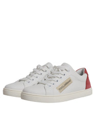 Dolce & Gabbana White London Calf Leather Sneakers Shoes - EU38/US7.5 - Sneakers
