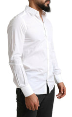Dolce & Gabbana White MARTINI Cotton Dress Formal Shirt - IT39 | S - Shirts