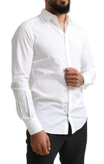Dolce & Gabbana White MARTINI Cotton Dress Formal Shirt - IT39 | S - Shirts
