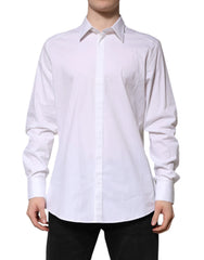Dolce & Gabbana White MARTINI Long Sleeve Dress Formal Shirt - IT43 | 2XL - Shirts