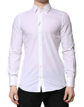 Dolce & Gabbana White MARTINI Long Sleeves Dress Formal Shirt - IT38 | XS - Shirts