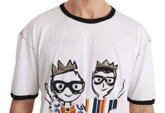 Dolce & Gabbana White Men Print #dgfamily Cotton T-shirt - IT44 | XS - T-Shirts