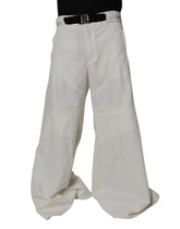 Dolce & Gabbana White Mid Waist Wide Leg Pants - IT50 | L - Trousers