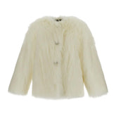 Dolce & Gabbana White Modacrylic Jackets & Coat - IT36|XXS - Overcoats