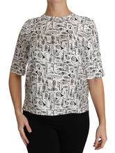 Dolce & Gabbana White Musical Instruments Print Blouse - Blouses