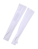 Dolce & Gabbana White Nylon Fingerless Elbow Length Mitten Gloves - 7|S - Gloves & Mittens