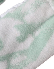 Dolce & Gabbana White Nylon Fleece Wrist Length Mitten Gloves - 8|M - Gloves & Mittens