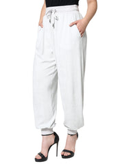 Dolce & Gabbana White Nylon Jogger Sweatpants Pants - IT40|S - Joggers