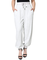 Dolce & Gabbana White Nylon Jogger Sweatpants Pants - IT40|S - Joggers