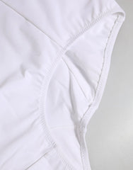 Dolce & Gabbana White Nylon Logo Waistband Coulotte Underwear - IT40|S - Boyshorts