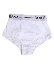 Dolce & Gabbana White Nylon Logo Waistband Panty Underwear - IT40|S - Briefs