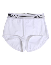 Dolce & Gabbana White Nylon Logo Waistband Shorts Underwear - IT40|S - Briefs