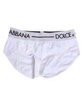 Dolce & Gabbana White Nylon Logo Waistband Shorts Underwear - IT40|S - Briefs