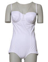 Dolce & Gabbana White Padded Balconette One Piece Swimwear - IT5 | XL
