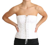 Dolce & Gabbana White PALERMO Bustier Cotton Top Corset - IT40|S - Blouses