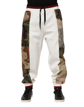 Dolce & Gabbana White Patchwork Jogger Pants - Joggers