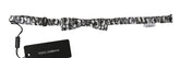Dolce & Gabbana White Pattern Silk Adjustable Neck Papillon Tie - Neckties