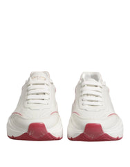 Dolce & Gabbana White Pink Daymaster Low Top Sneakers Shoes - Sneakers