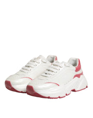 Dolce & Gabbana White Pink Daymaster Low Top Sneakers Shoes - Sneakers