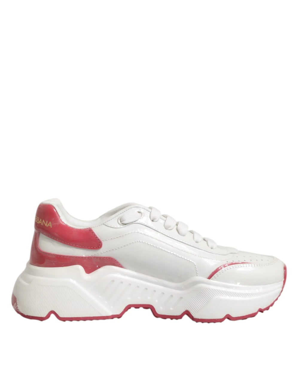Dolce & Gabbana White Pink Daymaster Low Top Sneakers Shoes - Sneakers