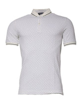 Dolce & Gabbana White Polka Dot Cotton Collared Polo T-shirt - Polos