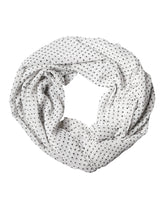 Dolce & Gabbana White Polka Dot Polyester Shawl Scarf