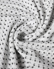 Dolce & Gabbana White Polka Dots Polyester Wrap Shawl Scarf - Scarves & Shawls
