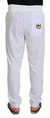 Dolce & Gabbana White Polyester Crown Logo Jogger Pants - IT48 | M - Joggers