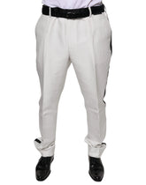 Dolce & Gabbana White Polyester Formal Dress Pants - IT54 | XL - Trousers