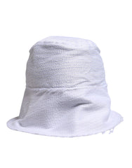 Dolce & Gabbana White Polyester Wide Brim Bucket Hat - 58 cm|M - Bucket Hats