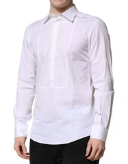 Dolce & Gabbana White Poplin Cotton Formal Men Dress Shirt - IT38 | XS - Shirts