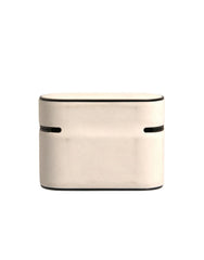 Dolce & Gabbana White PVC Embossed Logo Plaque Holder Airpods Case - Headphone Carrying Cases