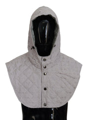 Dolce & Gabbana White Quilted Whole Head Wrap One Size Nylon Hat - Bandanas & Headties