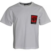 Dolce & Gabbana White Red Lips Print Cotton Men T-shirt - IT46 | S - T-Shirts