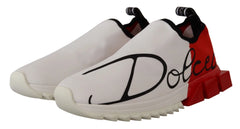 Dolce & Gabbana White Red Sorrento Sandals Sneakers - EU39/US6 - Sneakers