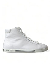 Dolce & Gabbana White Saint Tropez High Top Men Sneakers Shoes - EU40/US7 - Sneakers