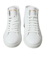 Dolce & Gabbana White Saint Tropez High Top Men Sneakers Shoes - EU40/US7 - Sneakers