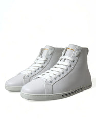 Dolce & Gabbana White Saint Tropez High Top Men Sneakers Shoes - EU40/US7 - Sneakers