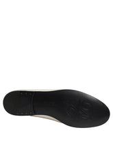 Dolce & Gabbana White Satin Logo Slip On Flats Loafers Shoes - EU41/US8