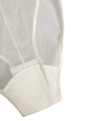 Dolce & Gabbana Weißes Transparentes Nylon Body Unterwäsche mit Halstuch - IT2 | S
