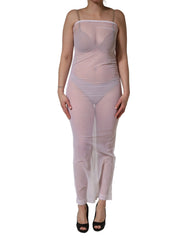 Robe Maxi Gainée en Nylon Transparent Blanc Dolce & Gabbana - IT40|S