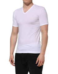 Dolce & Gabbana White Short Sleeves V-neck Underwear T-shirt - IT3 | XS - T-Shirts
