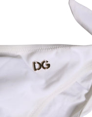 Dolce & Gabbana White Side Tie Logo Bikini Bottom Underwear - IT2 | S - Bikinis