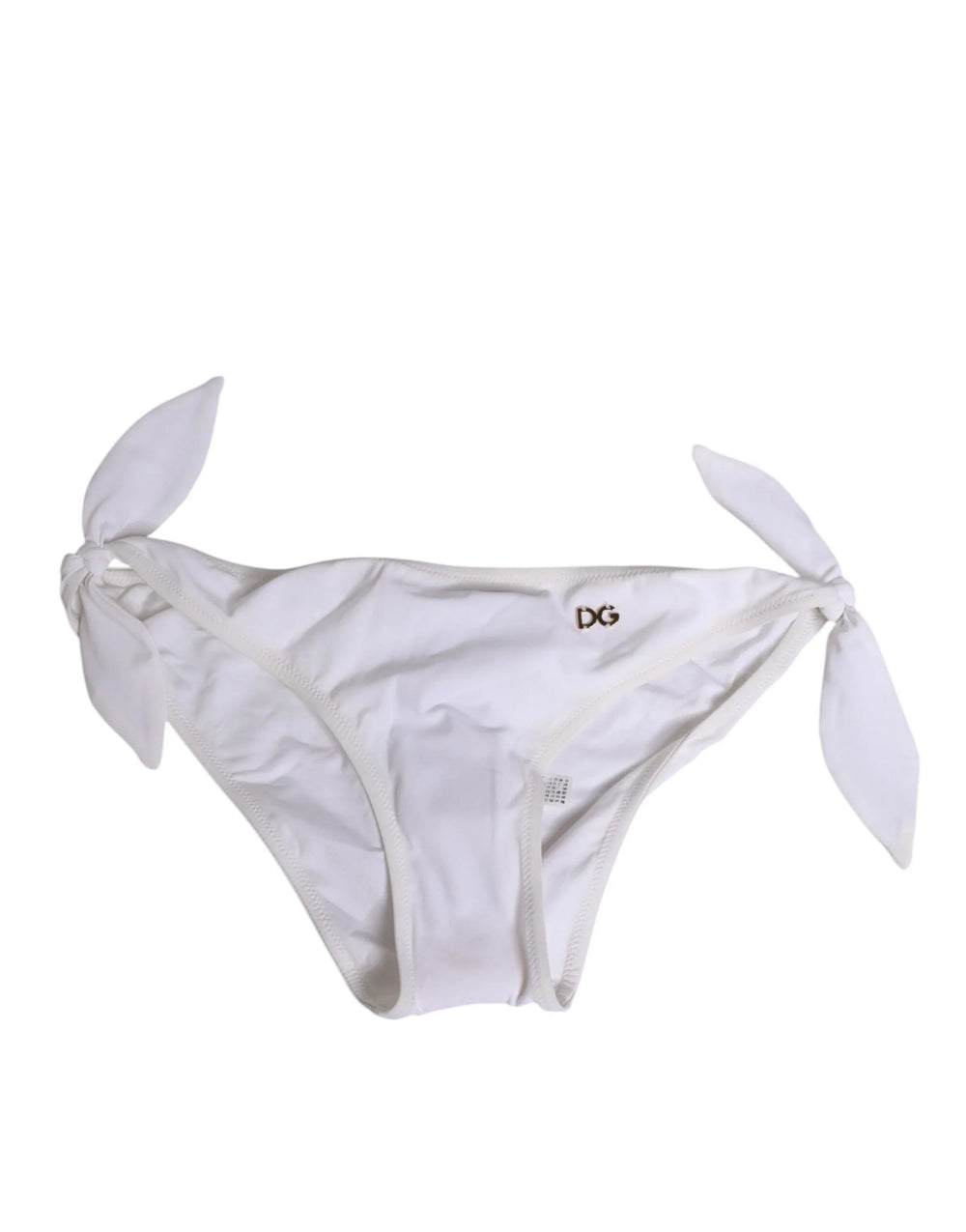 Dolce & Gabbana White Side Tie Logo Bikini Bottom Underwear - IT2 | S - Bikinis
