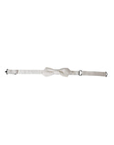 Dolce & Gabbana White Silk Adjustable Neck Men Papillon Bow Tie - Neckties