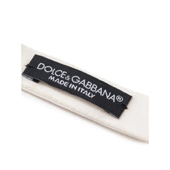 Dolce & Gabbana White Silk Bowty - One Size - Neckties