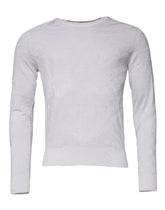 Dolce & Gabbana White Silk Crew Neck Men Pullover Sweater - Sweaters
