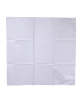 Dolce & Gabbana White Silk Lace Stole Square Foulard Scarf